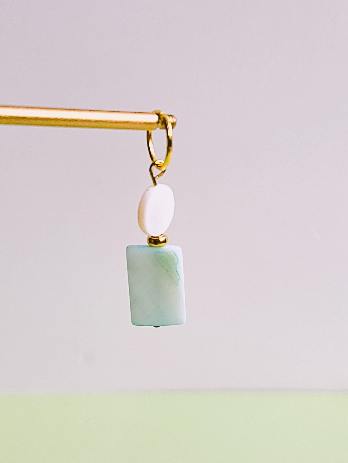 Seashell Green for Opaluxe Charm Hoops