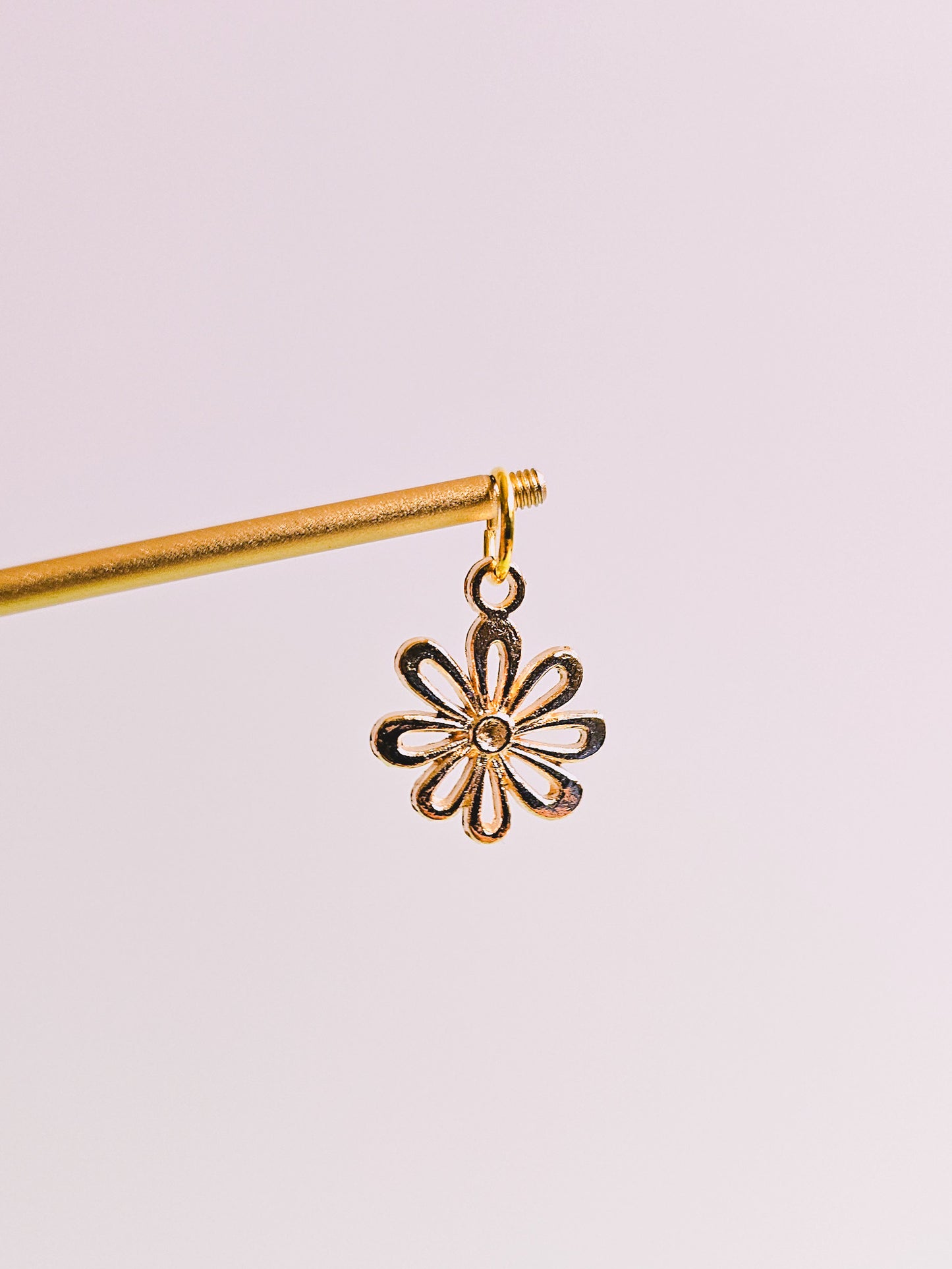 Gold Flower Charm for Opaluxe Charm Hoops