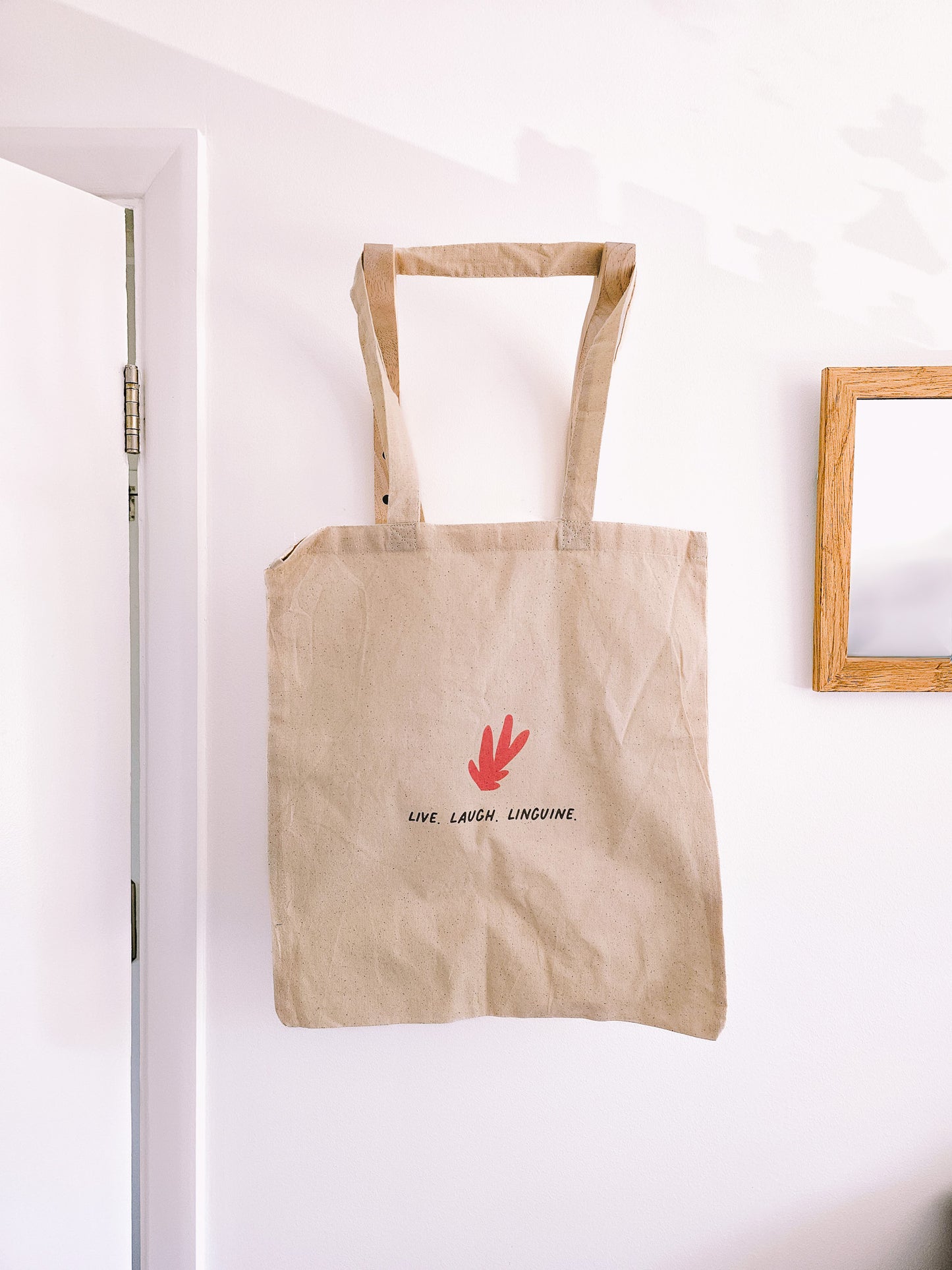 Live Laugh Linguine Tote Bag