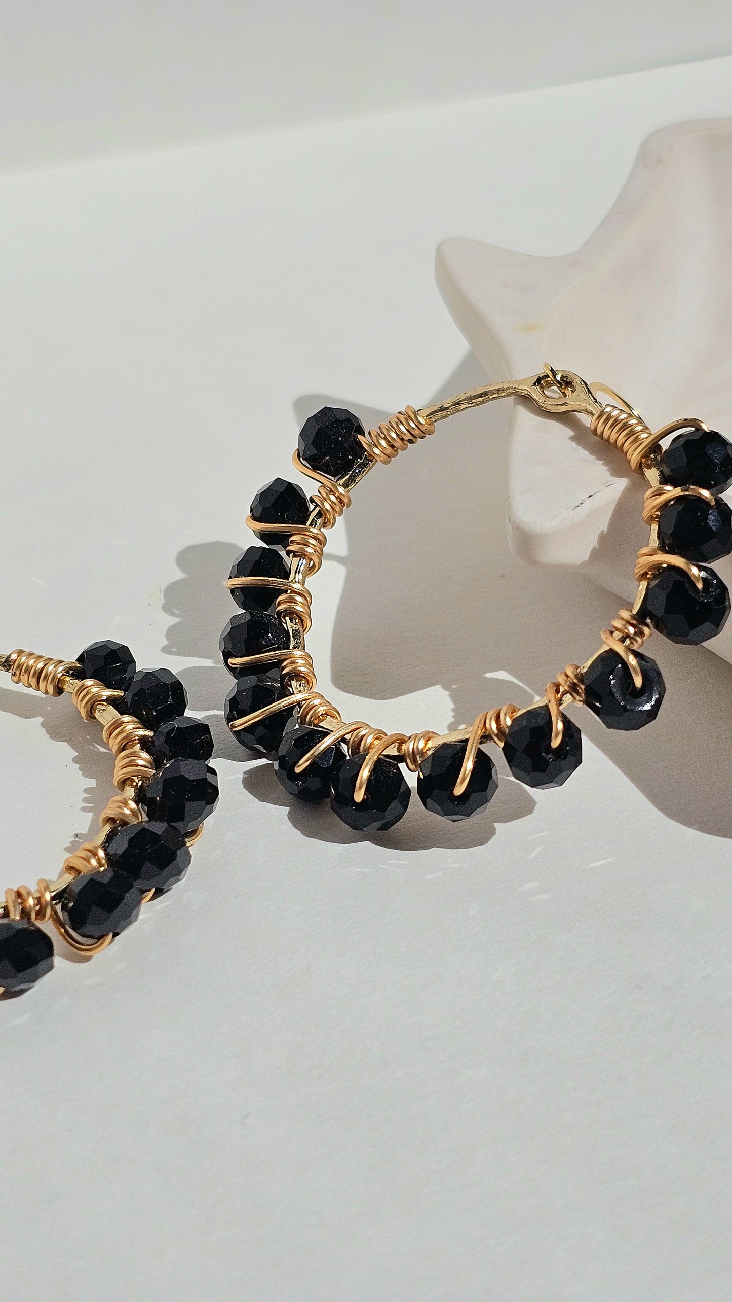Black Beauty ✦ Bold Jewellery, Black Glass Earrings, Night Out Jewellery, Dinner Date Jewellery