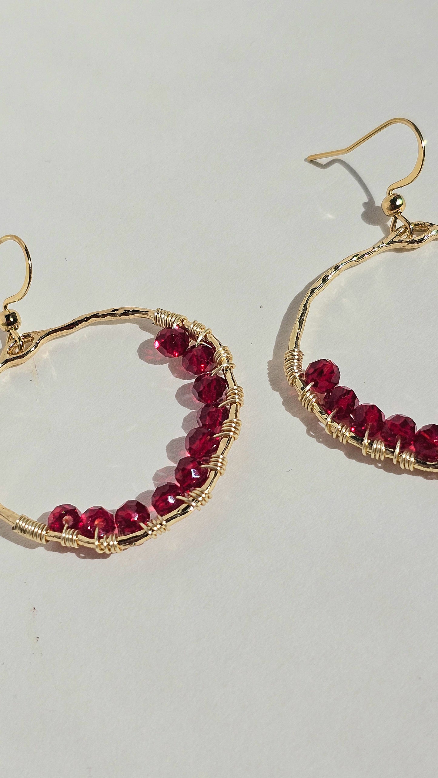 Aries ✦ Red Glass Earrings, Lightweight Jewellery, Bold Earrings