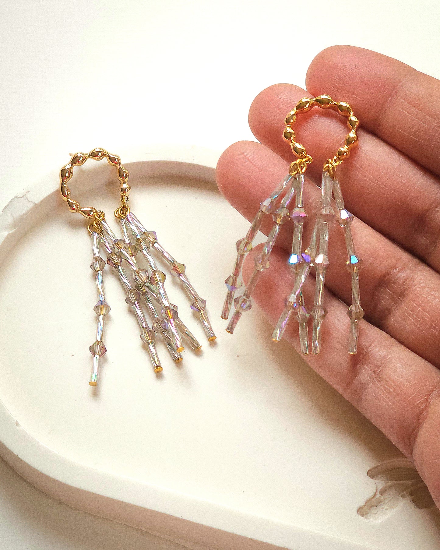 Starlight ✦ Feminine, Lightweight, Luxurious Glass Unique Jewellery, Earrings