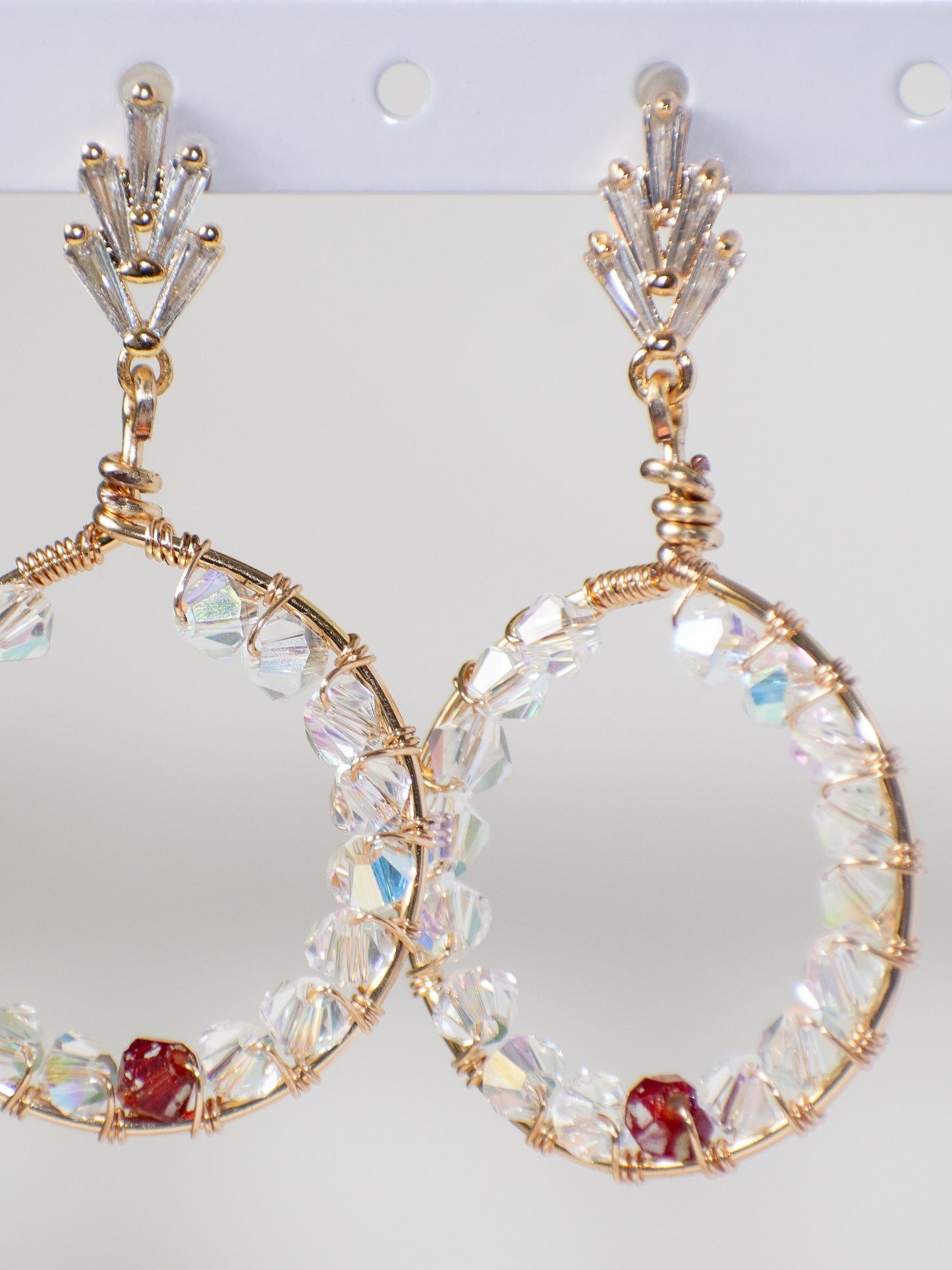 Be Kind: Glass Wire Wrapped Earring, Perfect for Valentines Day