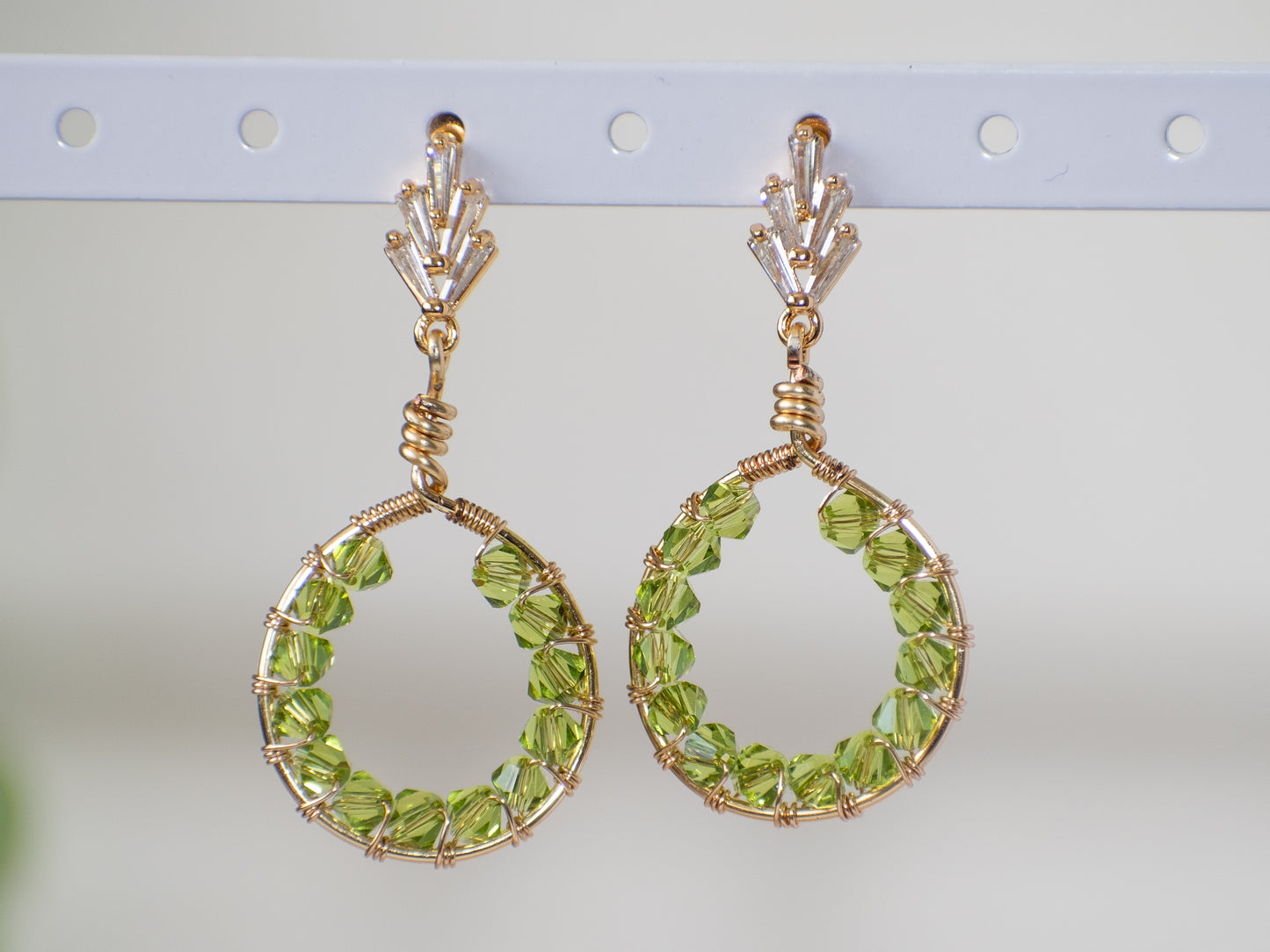 Grass Green Bridesmaid Earrings: Perfect Wedding Jewellery