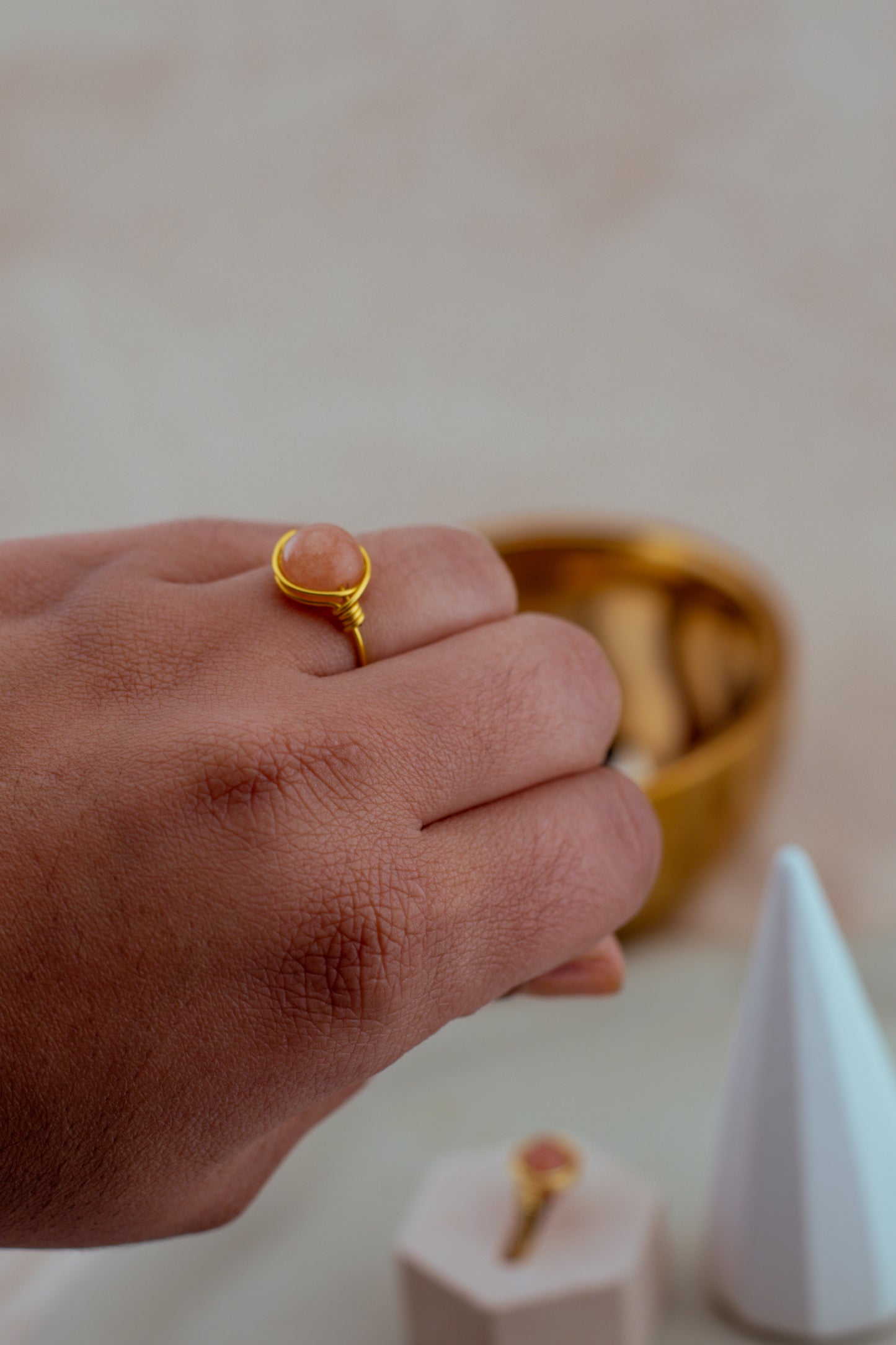 The Solstice Sunstone Ring