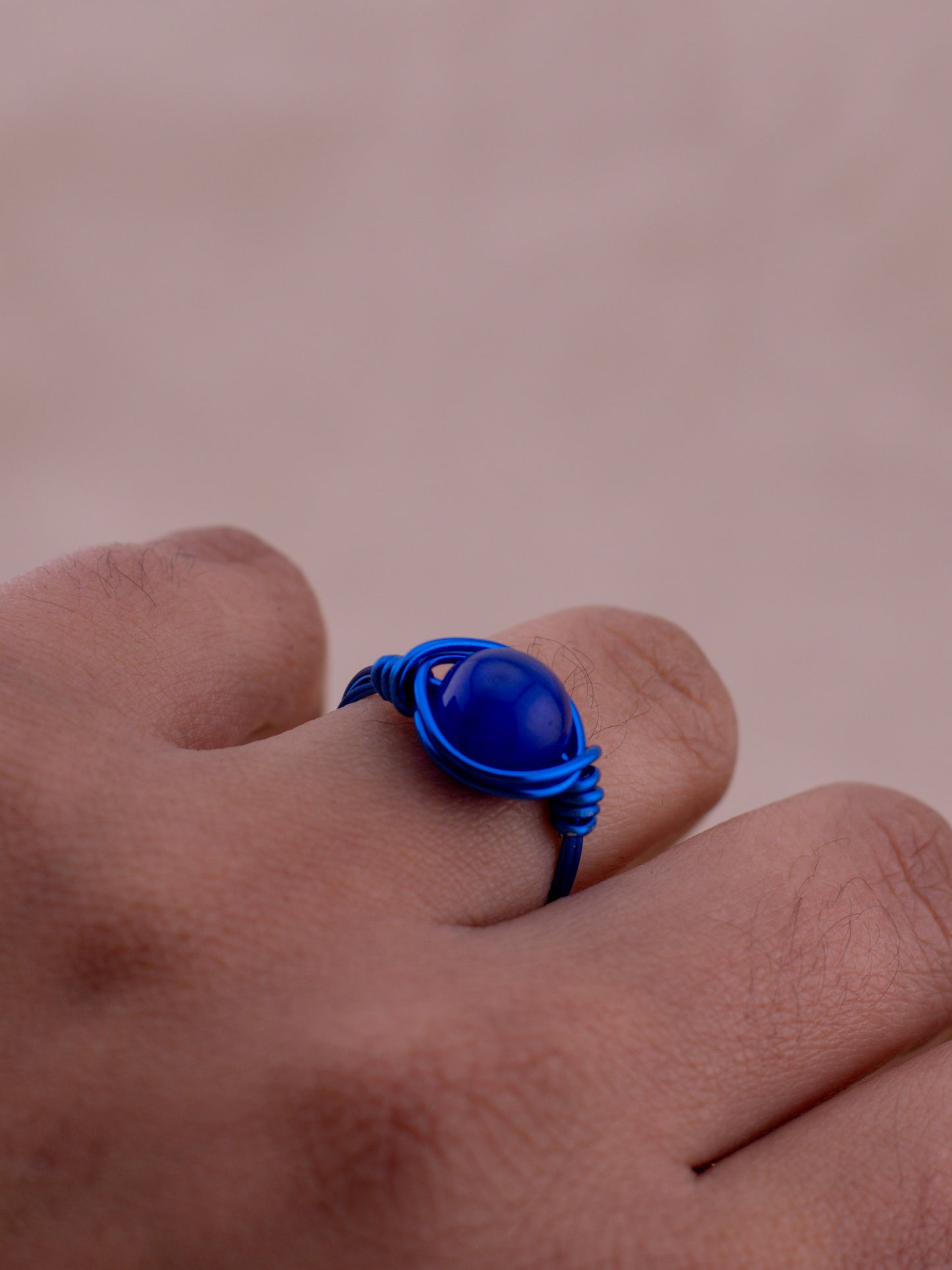 The Cobalt Nebula Wire Ring