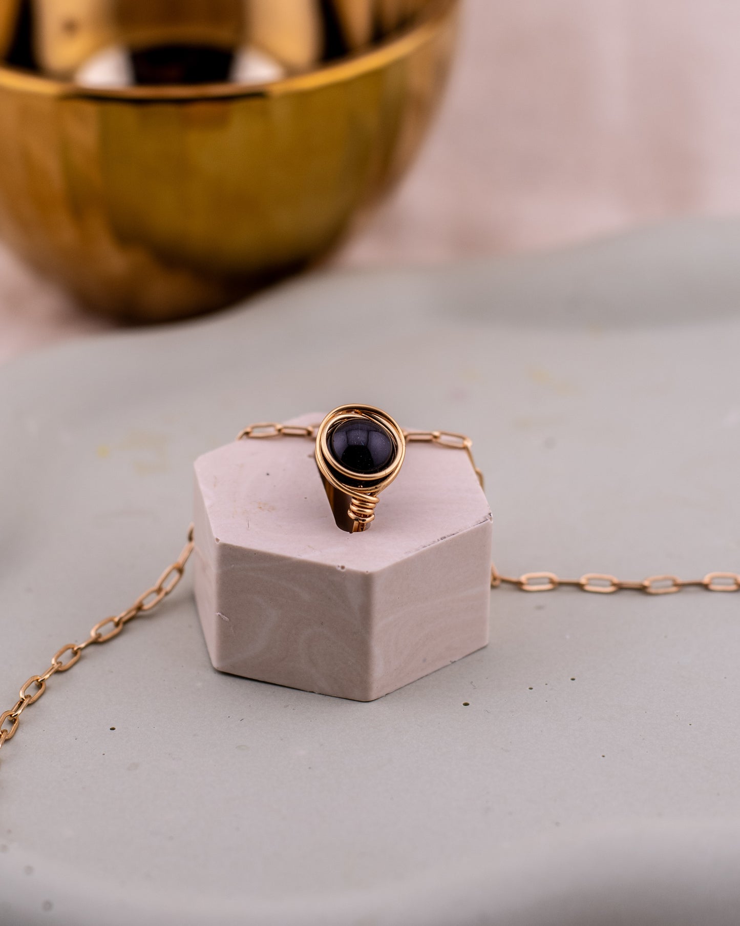 The Midnight Orbit Wire-Wrapped Ring