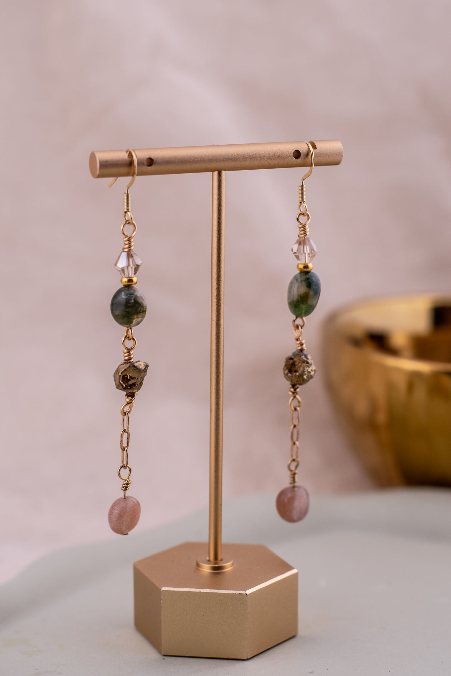 The Solstice Moss Drop Earrings