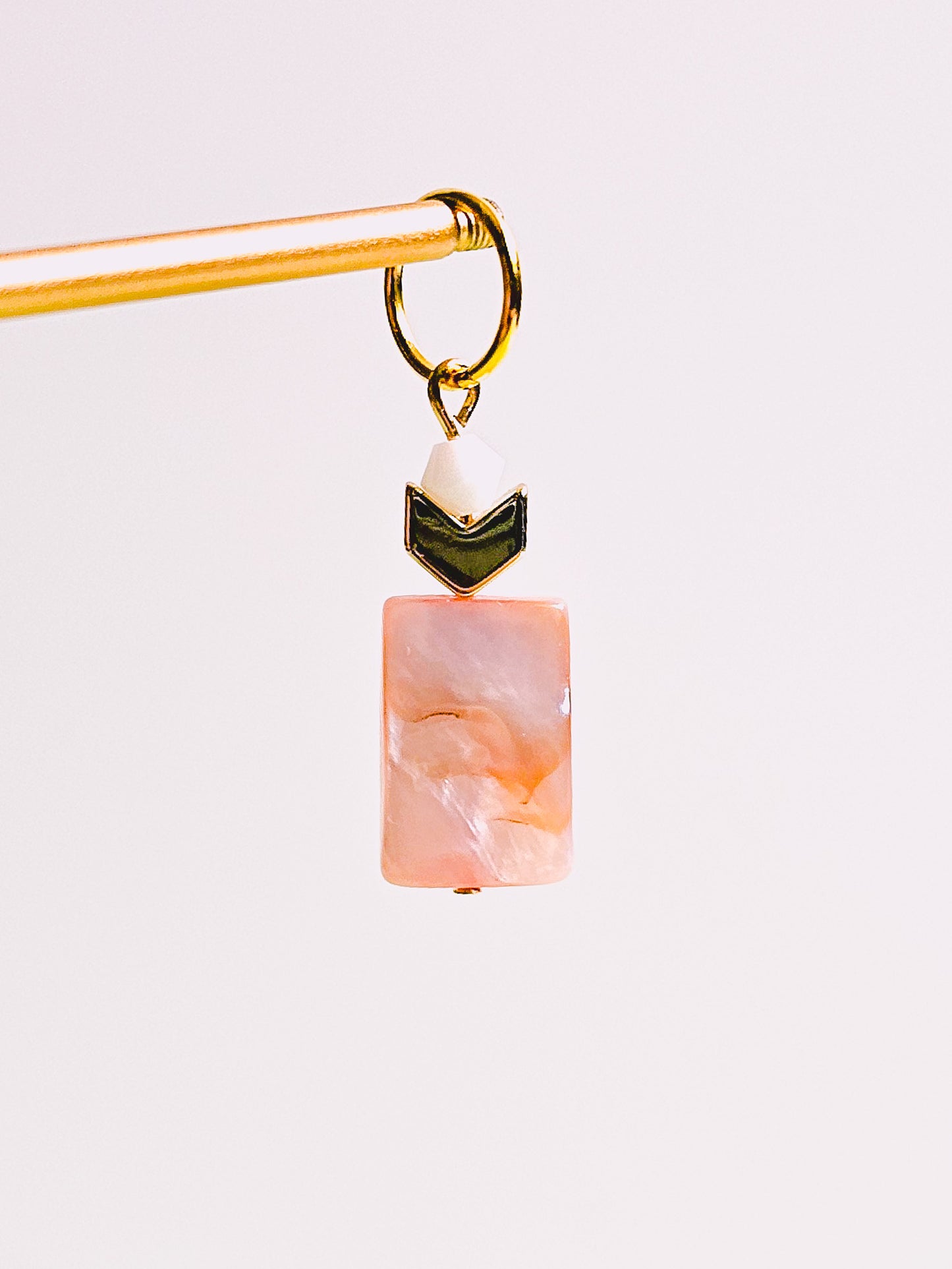 Seashell Pink Bliss for Opaluxe Charm Hoops