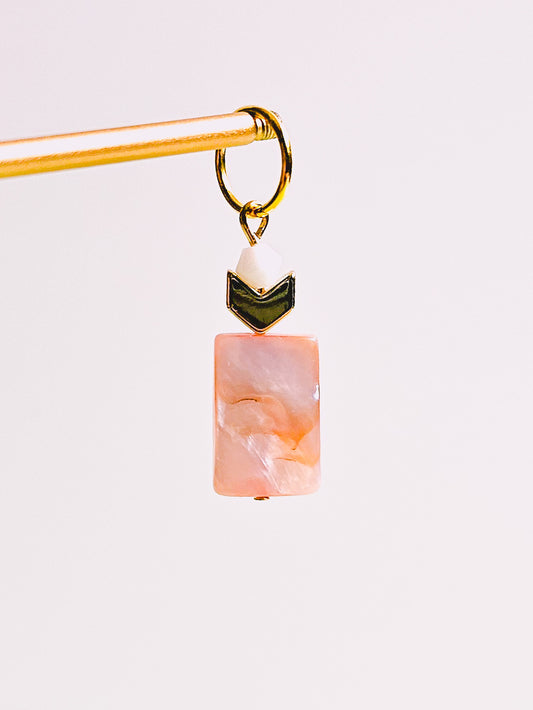 Seashell Pink Bliss for Opaluxe Charm Hoops