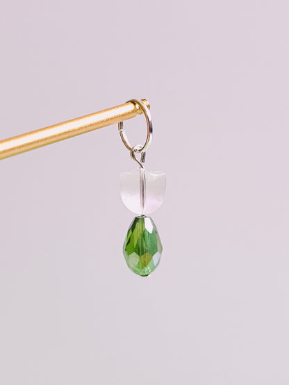 Green Glass Charm for Opaluxe Charm Hoops