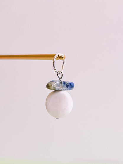 Blue Soladite Gemstone Charm for Opaluxe Charm Hoops