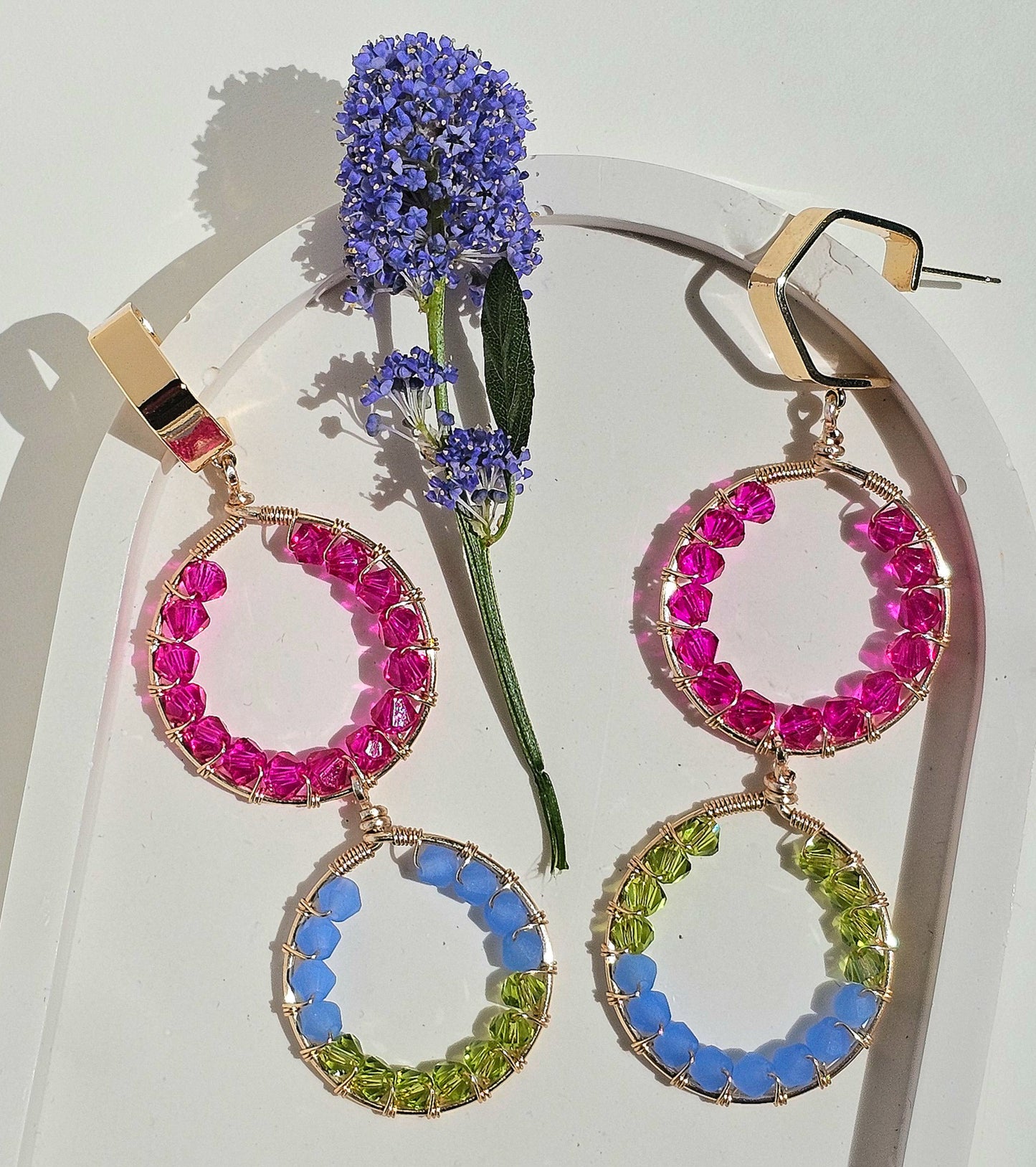 Comfort Zone ✦ Whimsical Jewellery for Bold Women, Wear Colour, Colourful Jewellery, Glass Earrings