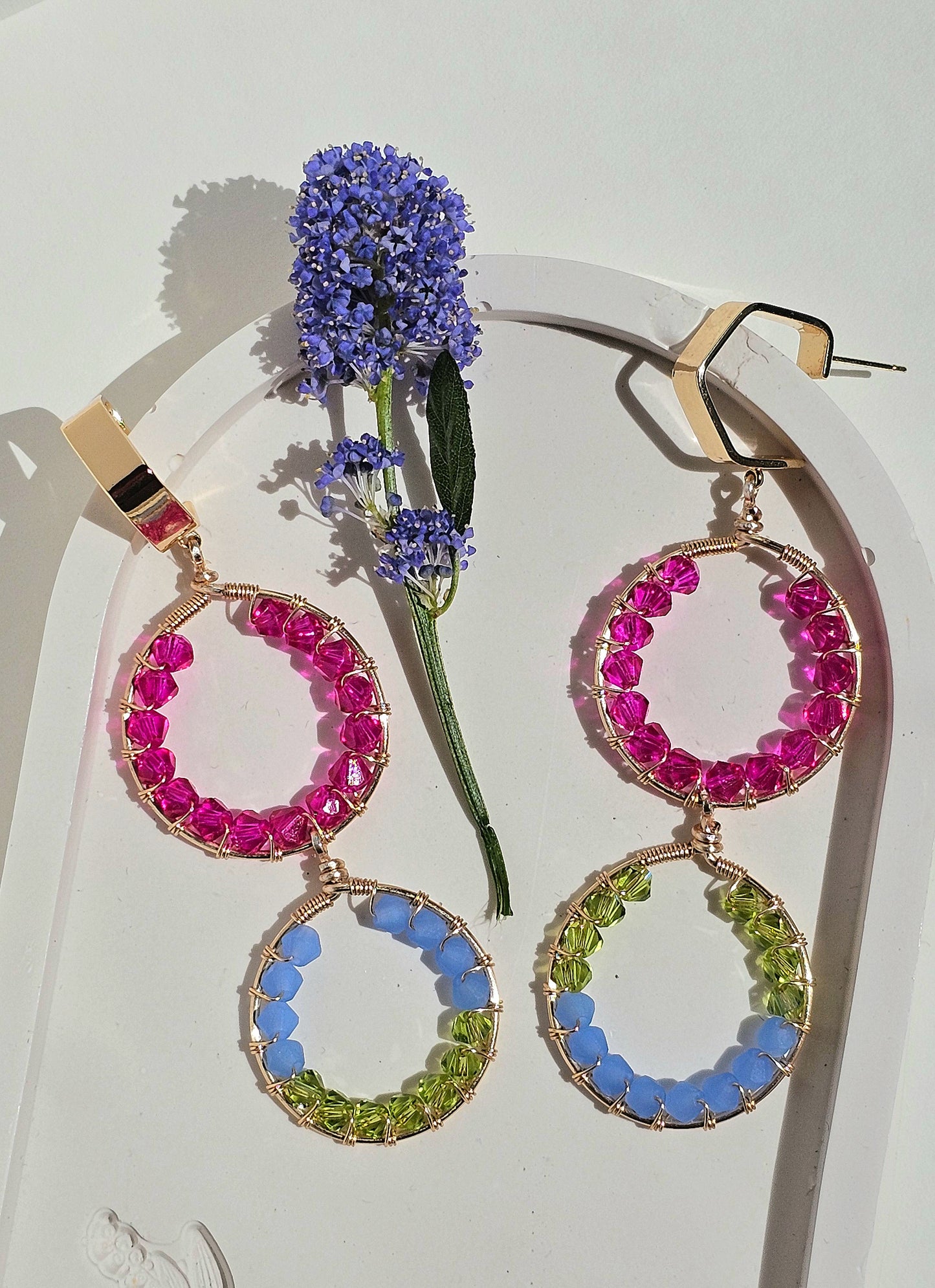 Comfort Zone ✦ Whimsical Jewellery for Bold Women, Wear Colour, Colourful Jewellery, Glass Earrings
