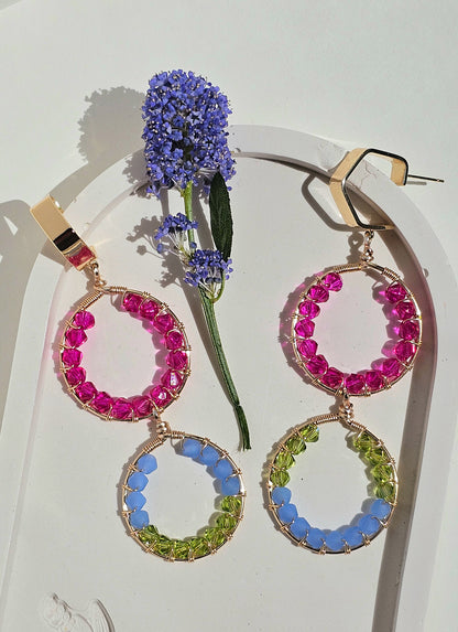 Comfort Zone ✦ Whimsical Jewellery for Bold Women, Wear Colour, Colourful Jewellery, Glass Earrings