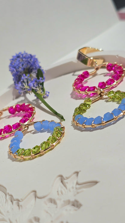 Comfort Zone ✦ Whimsical Jewellery for Bold Women, Wear Colour, Colourful Jewellery, Glass Earrings