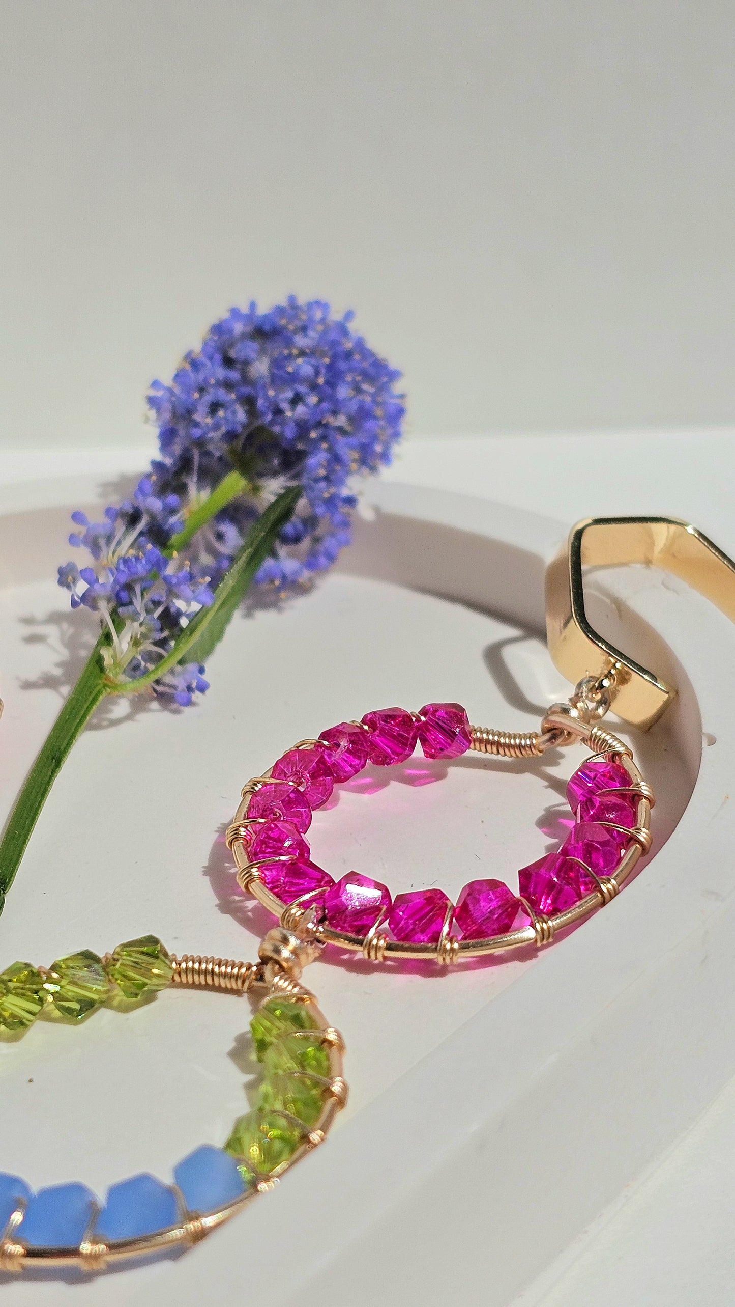 Double Royal Rounds: A One of a Kind Exquisite Glass Earrings