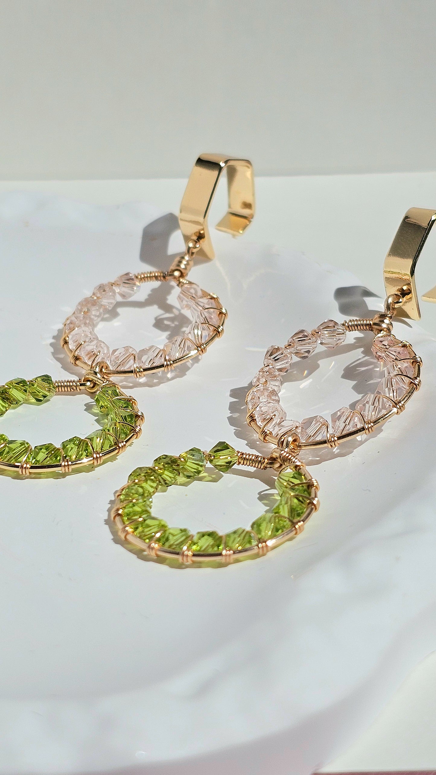 Double Royal Rounds: A One of a Kind Exquisite Glass Earrings
