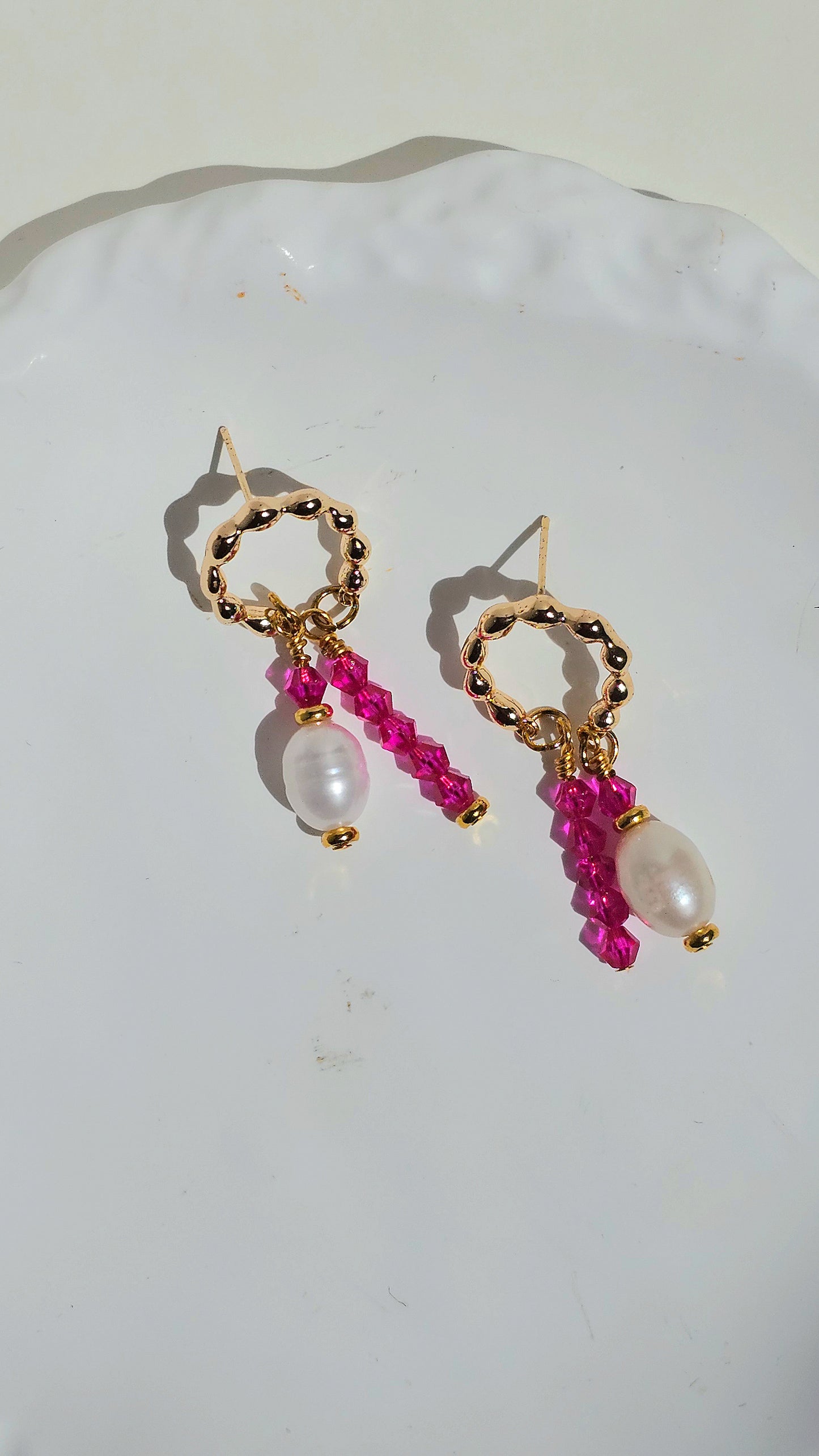 Hot Rose ✦ Whimsical Jewellery for the Bold, Everyday Wear, Luxury Earrings, Handmade
