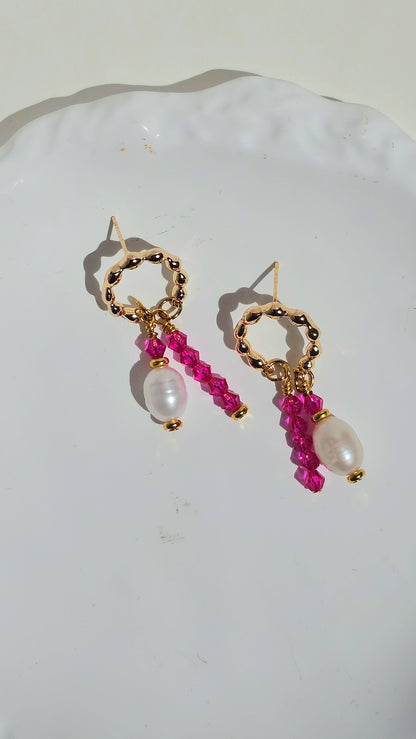 Hot Rose ✦ Whimsical Jewellery for the Bold, Everyday Wear, Luxury Earrings, Handmade