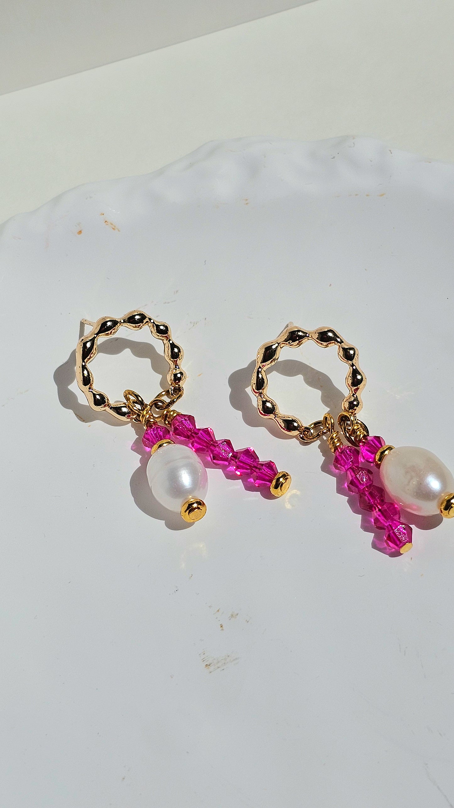 Hot Rose ✦ Whimsical Jewellery for the Bold, Everyday Wear, Luxury Earrings, Handmade