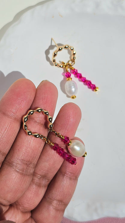 Hot Rose ✦ Whimsical Jewellery for the Bold, Everyday Wear, Luxury Earrings, Handmade