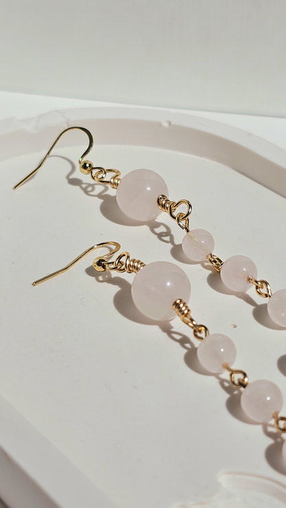 Pink Plum ✦ Semi Precious Gemstone Earring, Women's Jewellery, Bridal Wear