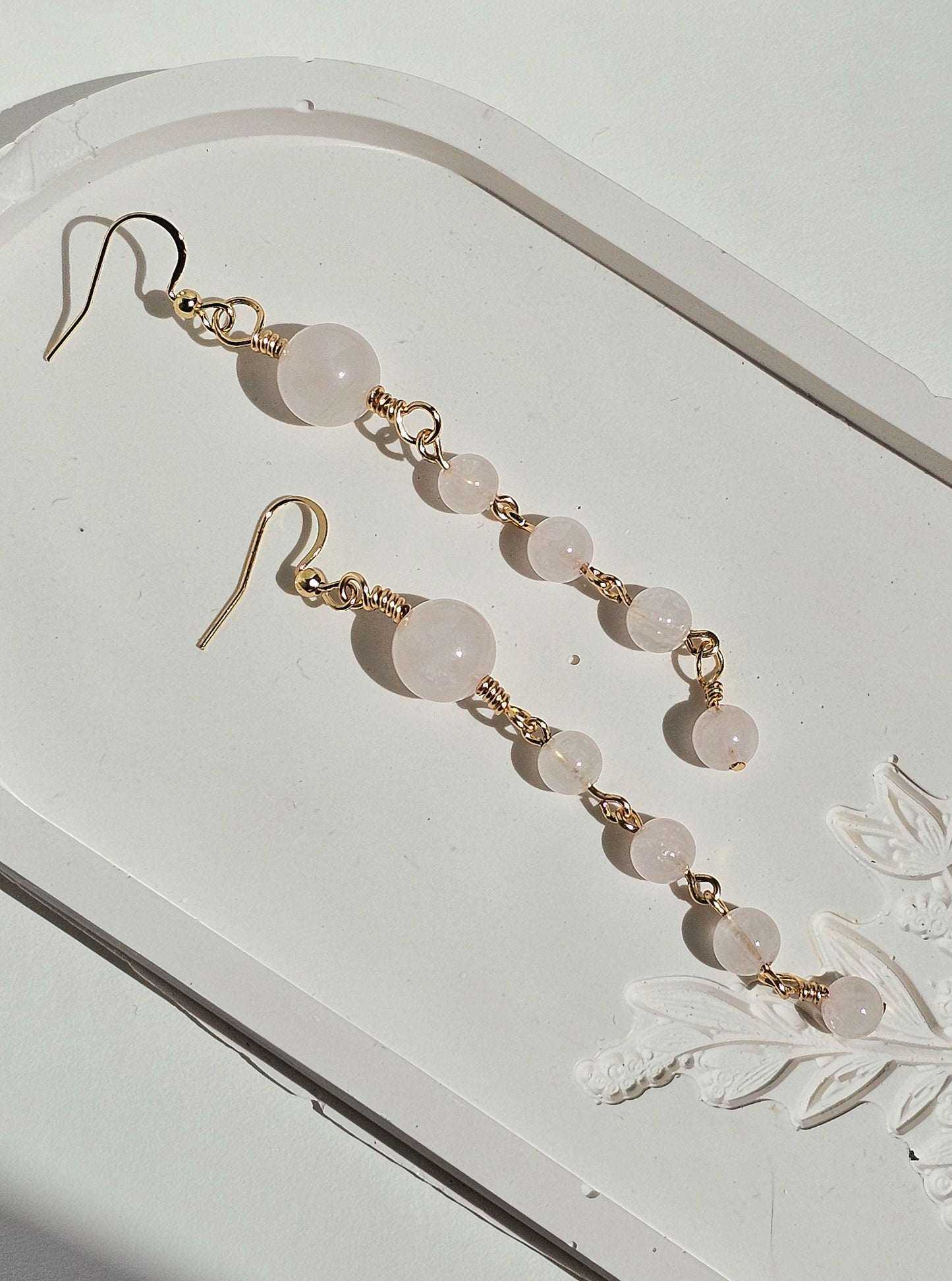 Pink Plum ✦ Semi Precious Gemstone Earring, Women's Jewellery, Bridal Wear