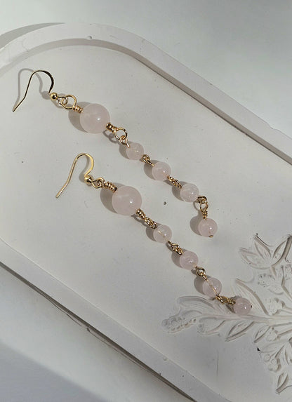Pink Plum ✦ Semi Precious Gemstone Earring, Women's Jewellery, Bridal Wear