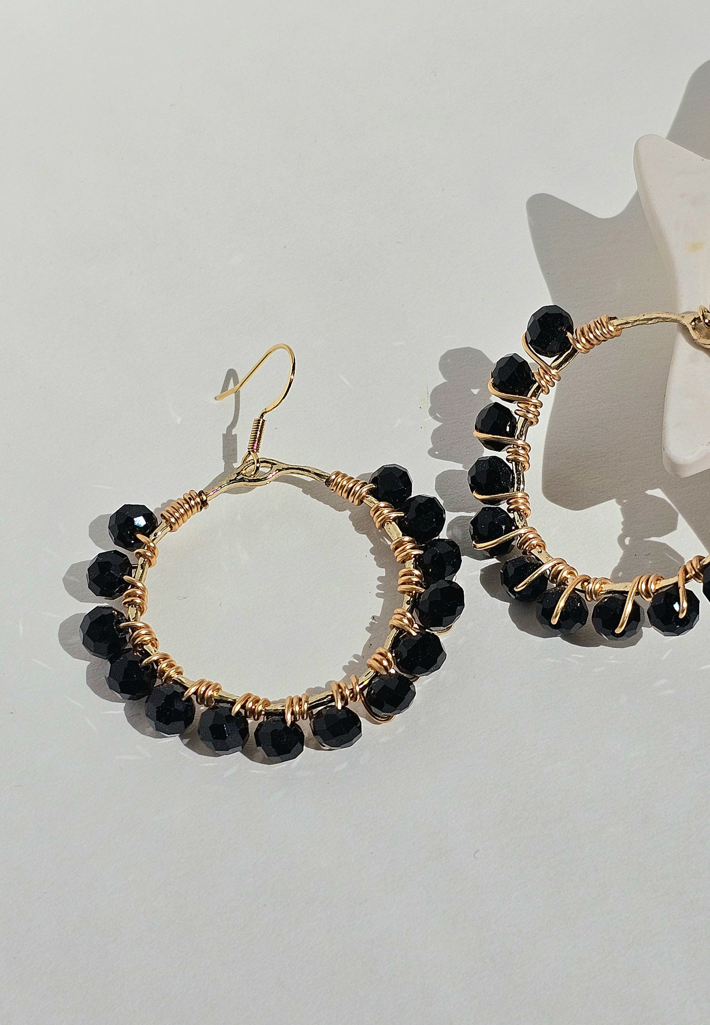 Black Beauty ✦ Bold Jewellery, Black Glass Earrings, Night Out Jewellery, Dinner Date Jewellery