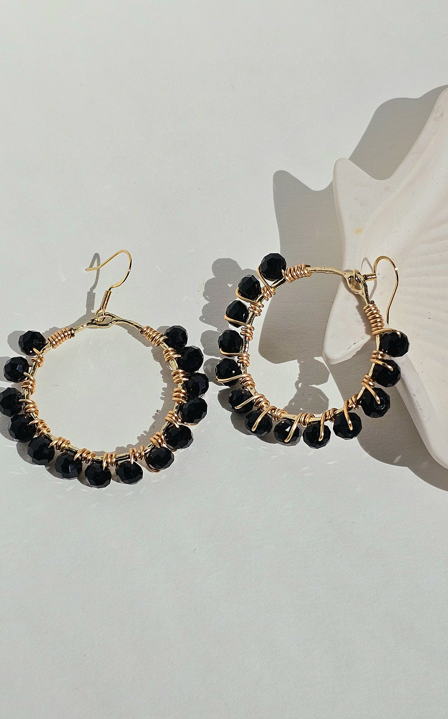 Black Beauty ✦ Bold Jewellery, Black Glass Earrings, Night Out Jewellery, Dinner Date Jewellery