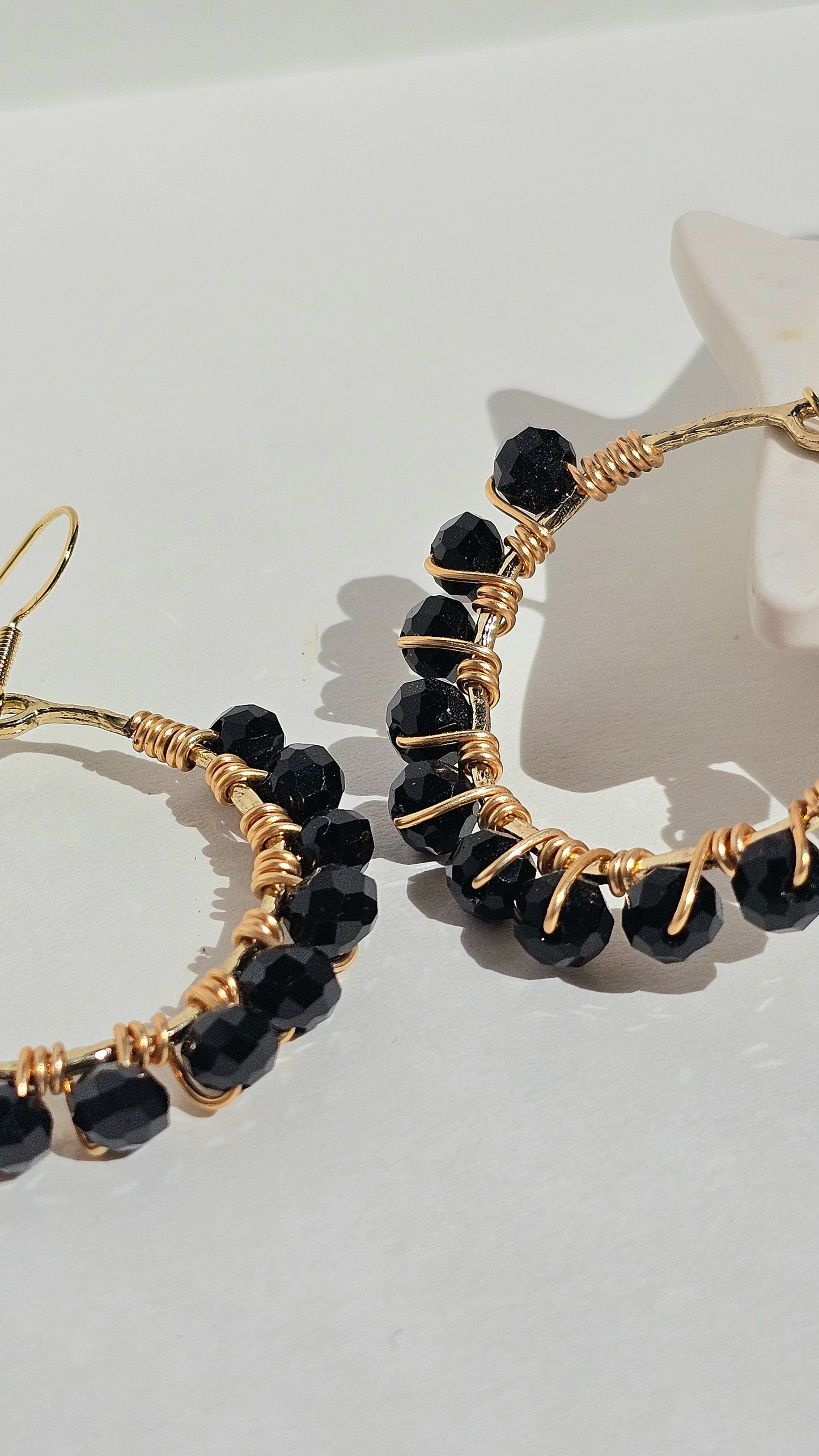 Black Beauty ✦ Bold Jewellery, Black Glass Earrings, Night Out Jewellery, Dinner Date Jewellery