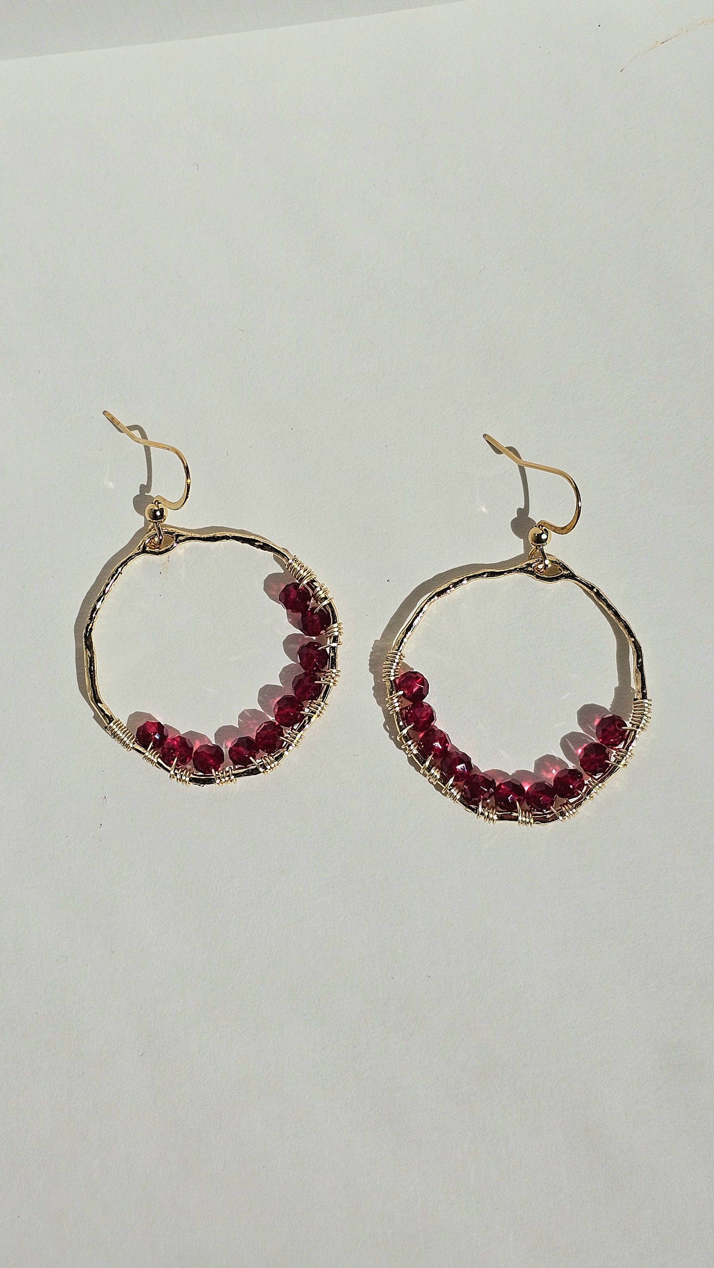 Aries ✦ Red Glass Earrings, Lightweight Jewellery, Bold Earrings