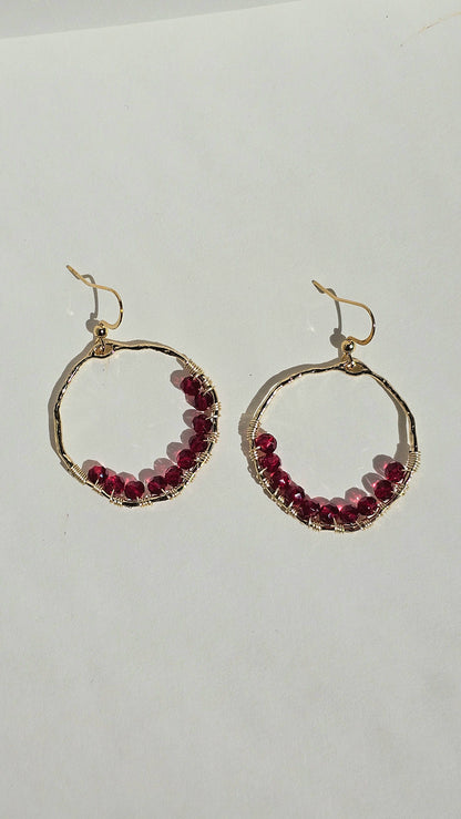 Aries ✦ Red Glass Earrings, Lightweight Jewellery, Bold Earrings