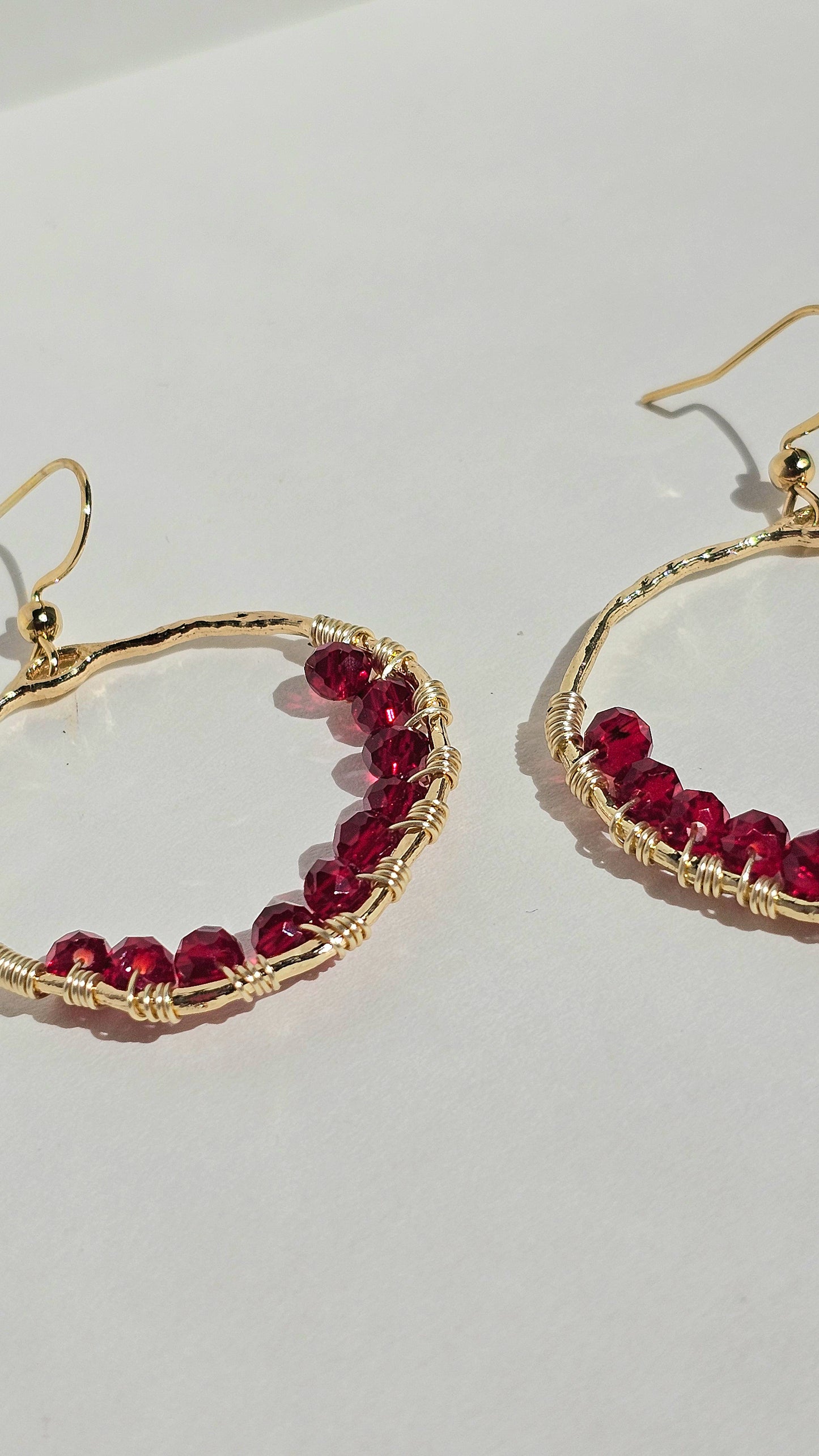 Aries ✦ Red Glass Earrings, Lightweight Jewellery, Bold Earrings
