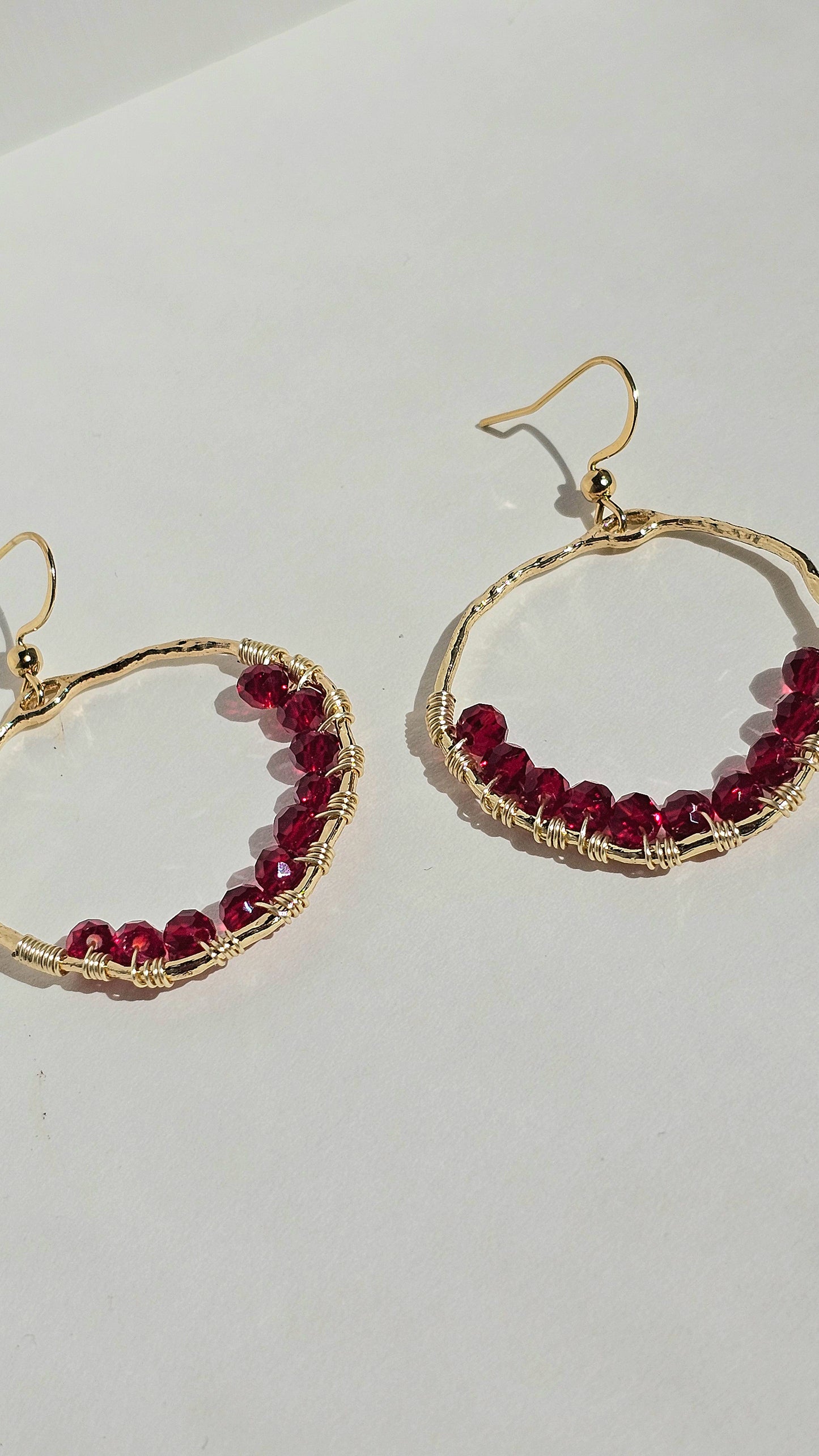 Aries ✦ Red Glass Earrings, Lightweight Jewellery, Bold Earrings