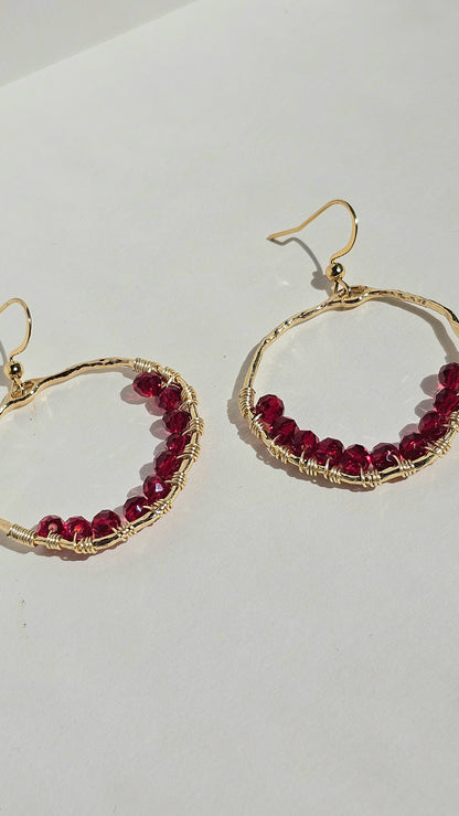 Aries ✦ Red Glass Earrings, Lightweight Jewellery, Bold Earrings