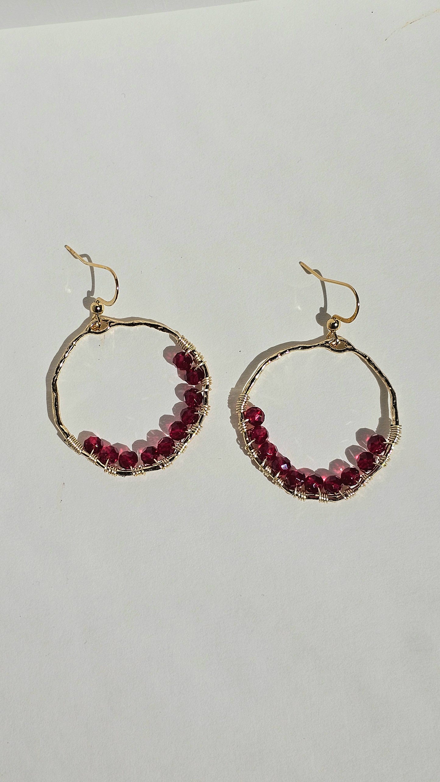Aries ✦ Red Glass Earrings, Lightweight Jewellery, Bold Earrings