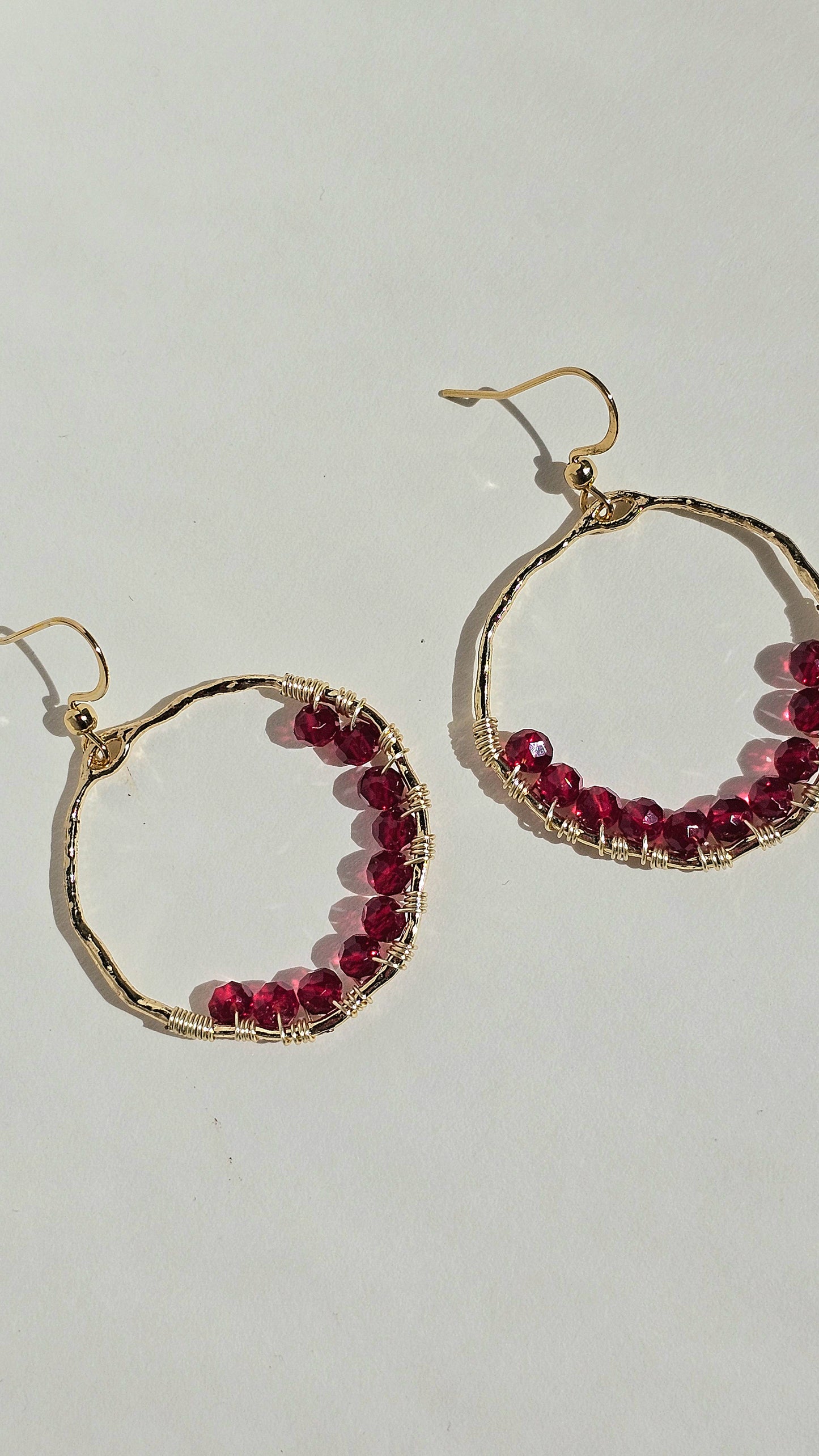 Aries ✦ Red Glass Earrings, Lightweight Jewellery, Bold Earrings