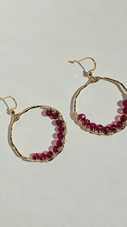 Aries ✦ Red Glass Earrings, Lightweight Jewellery, Bold Earrings