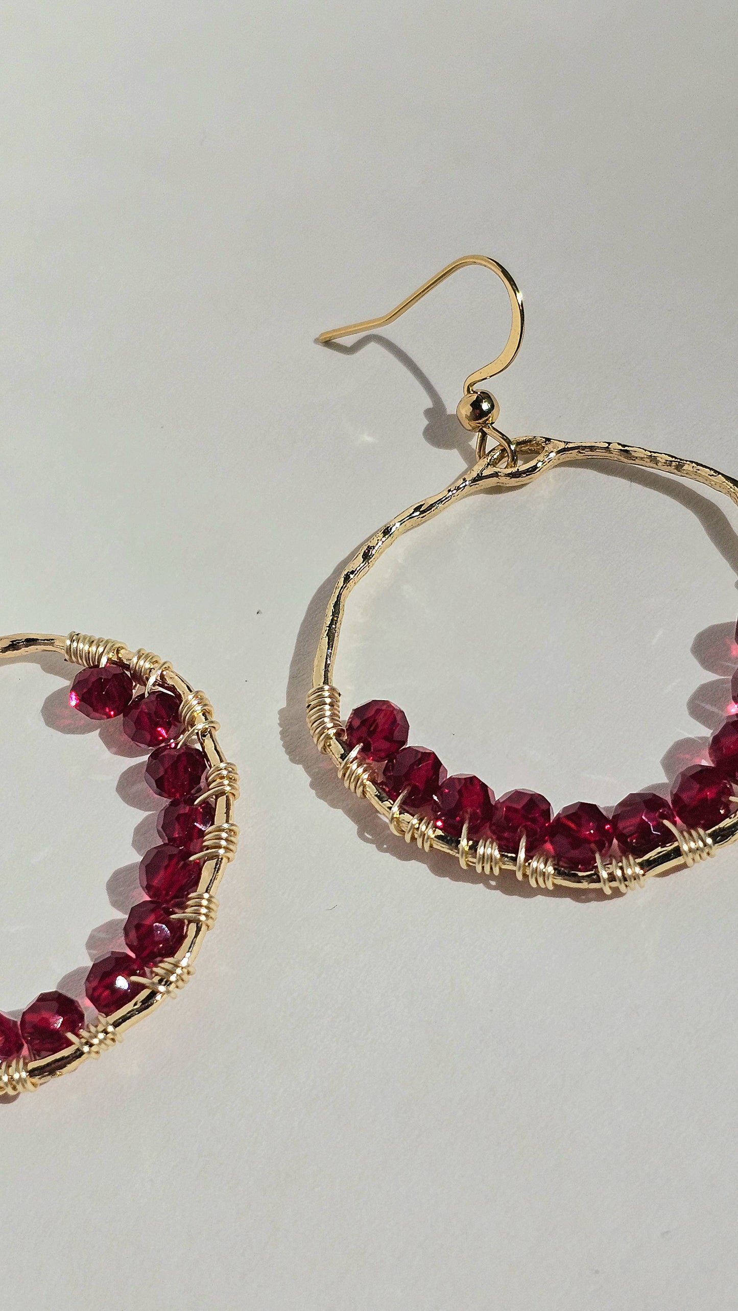 Aries ✦ Red Glass Earrings, Lightweight Jewellery, Bold Earrings