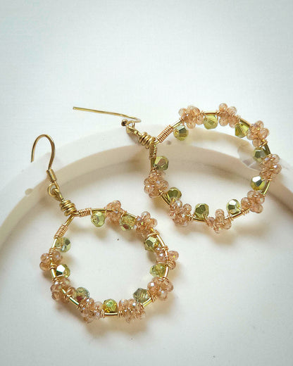 Summer Garden ✦ Wire Wrapped Feminine Jewellery, Earrings for Bold Humans, Unique