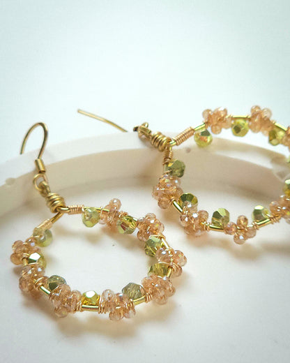 Summer Garden ✦ Wire Wrapped Feminine Jewellery, Earrings for Bold Humans, Unique