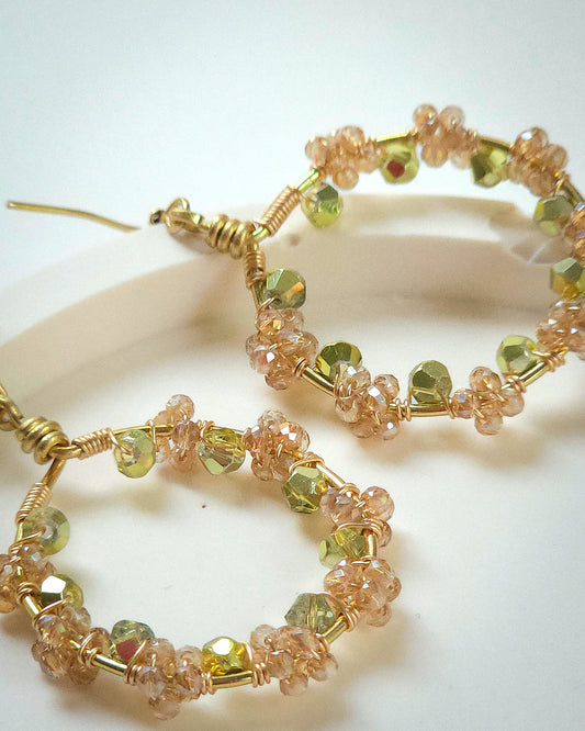 Summer Garden ✦ Wire Wrapped Feminine Jewellery, Earrings for Bold Humans, Unique
