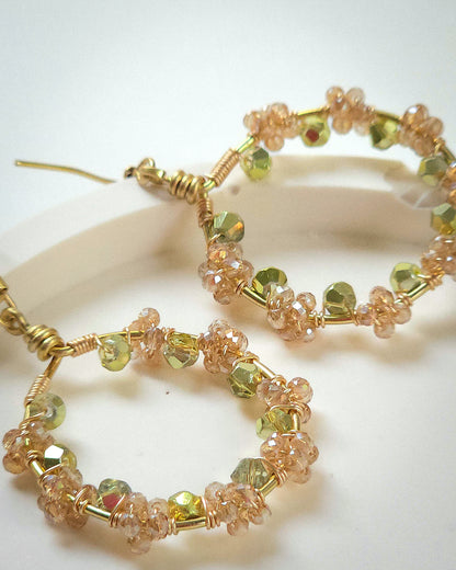 Summer Garden ✦ Wire Wrapped Feminine Jewellery, Earrings for Bold Humans, Unique