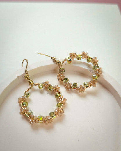 Summer Garden ✦ Wire Wrapped Feminine Jewellery, Earrings for Bold Humans, Unique