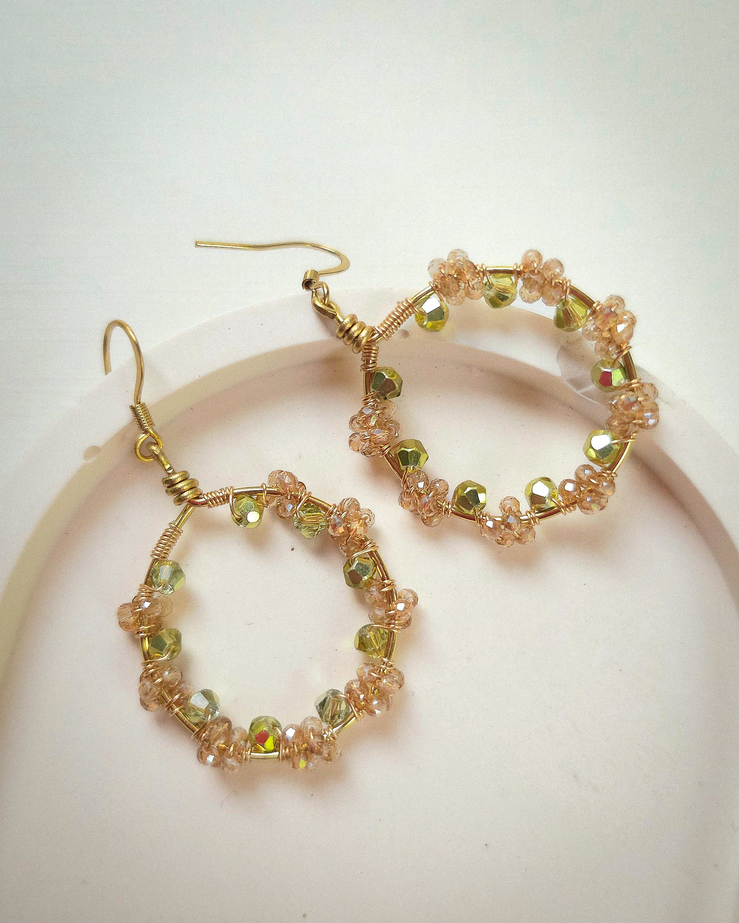 Summer Garden ✦ Wire Wrapped Feminine Jewellery, Earrings for Bold Humans, Unique
