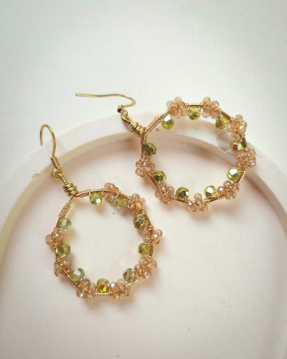 Summer Garden ✦ Wire Wrapped Feminine Jewellery, Earrings for Bold Humans, Unique