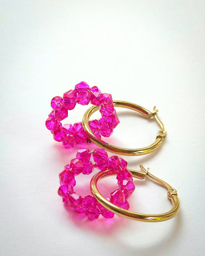 Pink Sorbet ✦ Bold Jewellery, Hot Pink, Hoops, Whimsical Accessories
