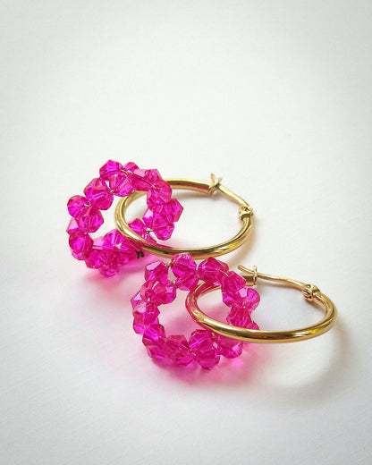 Pink Sorbet ✦ Bold Jewellery, Hot Pink, Hoops, Whimsical Accessories